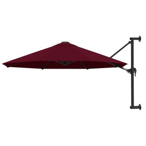vidaXL saulessargs ar metāla kātu, vīnsarkans, 300 cm