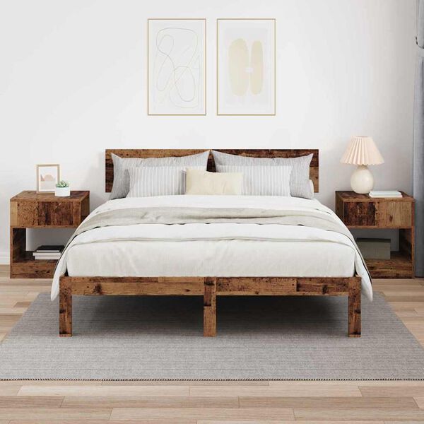 vidaXL Papildu galdiņ&scaron; 2 pcs Vecs koks 40,5 x 40 x 45 cm