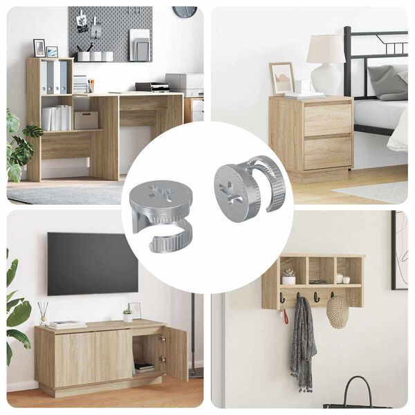 vidaXL Kameru bloķē&scaron;anas uzgriežņi 2 pcs Sudraba 12 x 10 mm Tērauds