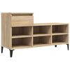 vidaXL apavu plaukts, ozolkoka krāsa, 102x36x60 cm, inženierijas koks