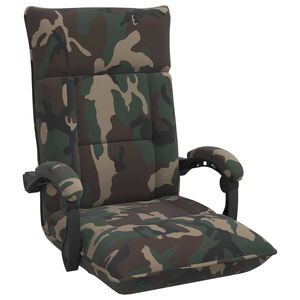 vidaXL Grīdas krēsls Armijas zaļa 66 x 66 x 80 cm audums