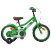 vidaXL Bērnu Velosipēds 14 Collas no 3-5 gadiem Zaļa