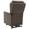 vidaXL atpūtas krēsls, paceļams, brūns audums