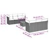 vidaXL 7-daļīgs dārza dīvāna komplekts ar matračiem pelēka rotangpalma