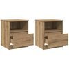 vidaXL naktsskapī&scaron;i 2 gab Artisan Oak 40x40x50 cm Engineered Wood