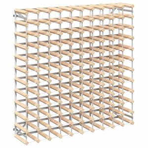 vidaXL vīna pudeļu statīvs 120 pudelēm, priedes masīvkoks