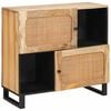 vidaXL Puse Brūna 80 x 33 x 75 cm Cieta mango koksne