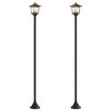 vidaXL Lampa staba komplekts 2 gab. Melns 16 x 16 x 156 cm