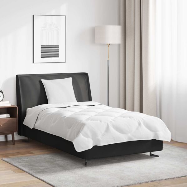 vidaXL Segas komplekts ar spilvenu 2 pcs Balts Mikro&scaron;ķiedra