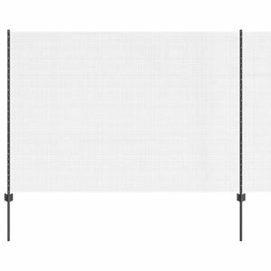 vidaXL Metināts žogs ar stabiem 10 x 1,6 m PVC pārklāts tērauds Pelēka