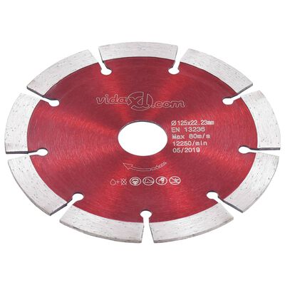 vidaXL dimanta griešanas diski, 2 gab., tērauds, 125 mm