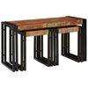 vidaXL Nesting galds 3 gab. Brūns un melns 82 x 40 x 45 cm