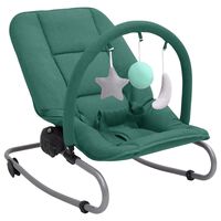 vidaXL bērnu šūpuļkrēsls, zaļš, tērauds