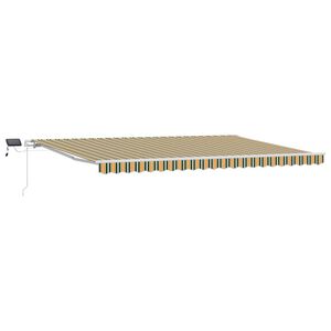 vidaXL Nolokāms markīze Zaļa un dzeltena 500 &times; 300 cm