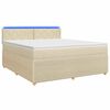 vidaXL Kontinentālā gulta ar matraci Krēmkrāsa 160 x 200 cm Audums