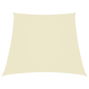 vidaXL saulessargs, 2/4x3m, trapeces forma, krēmkrāsas oksforda audums