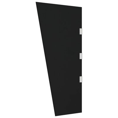 vidaXL sānu panelis durvju nojumei, melns, 50x100 cm, rūdīts stikls