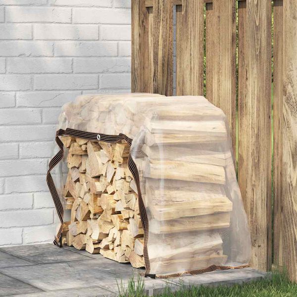 vidaXL Caurspīdīgs brezents ar cilpām 1x2 m PVC