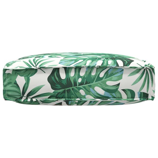 vidaXL Pale&scaron;u spilvens sēdeklim Lapu raksts 60 x 60 x 12 cm