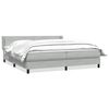 vidaXL Box Spring Gulta ar matraci Gai&scaron;i pelēks 200x210 cm Velvet