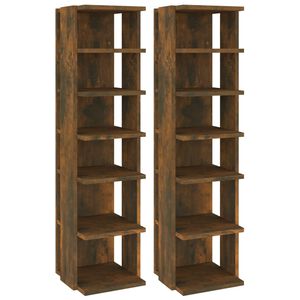 vidaXL apavu plaukti, 2 gab., ozola, 27,5x27x102 cm, inženierijas koks