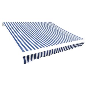 vidaXL nojumes maiņas jumts, zils un balts, 480x295 cm, poliesters