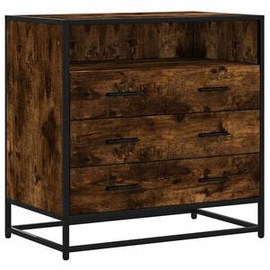 vidaXL atvilktņu plaukts, ozolkoks, 70x41x70 cm, inženierijas koks