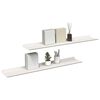vidaXL Peldējo&scaron;ais plaukts 2 pcs Balts 100 x 18 x 2,5 cm Tērauds