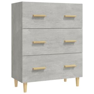 vidaXL kumode, betona pelēka, 70x34x90 cm, inženierijas koks