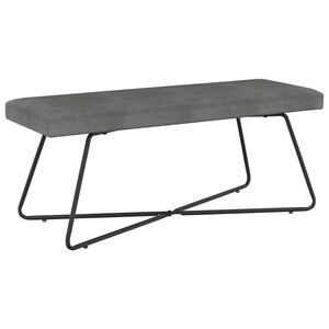 vidaXL sols Tum&scaron;i pelēka 110 x 40 x 45 cm Samts