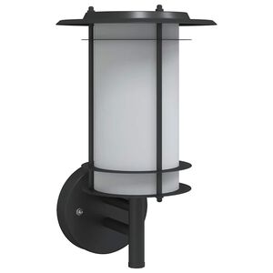 vidaXL āra sienas lampa, melns, nerūsējo&scaron;s tērauds