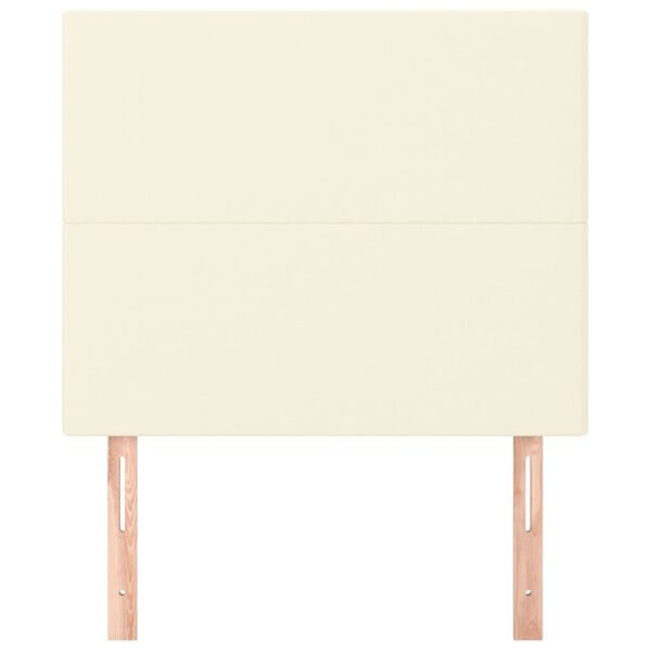 vidaXL galvgalis, krēmkrāsas, 90x5x118/128 cm, mākslīgā āda