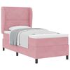 vidaXL Kastītes atsperu gulta ar galvas klāju Rozā 200 x 100 cm Samts