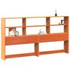 vidaXL galvgalis ar plauktiem, vaska brūns, 180 cm, priedes masīvkoks