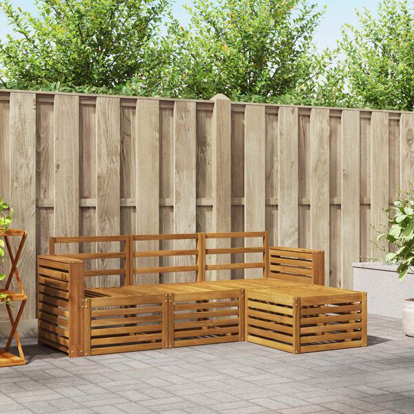 vidaXL Dīvāna komplekti 4 pcs Dabiska Cietā akācijas koks