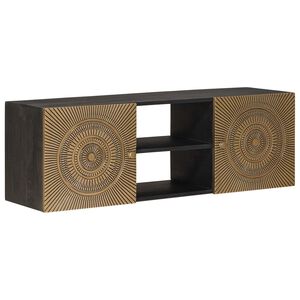 vidaXL Televizora skapī&scaron;a ar plauktu ar durvīm Misiņ&scaron; 105 x 30 x 35 cm
