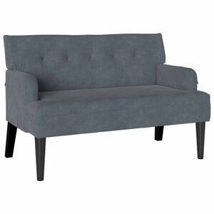vidaXL Čestafīlda sola Tum&scaron;i pelēks 112 x 65,5 x 75 cm Samts