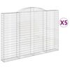 vidaXL arkveida gabiona grozi, 5 gb., 300x30x200/220cm, cinkota dzelzs