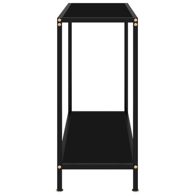 vidaXL konsoles galdiņš, melns, 80x35x75 cm, rūdīts stikls