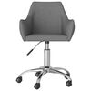vidaXL biroja krēsls, tum&scaron;i pelēks audums