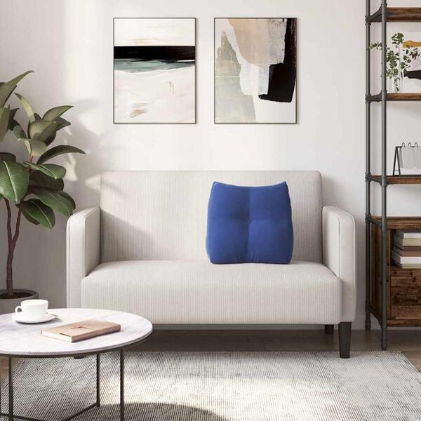 vidaXL Atpakaļ spilvens Policijas zila 45 x 24 x 50 cm Samts