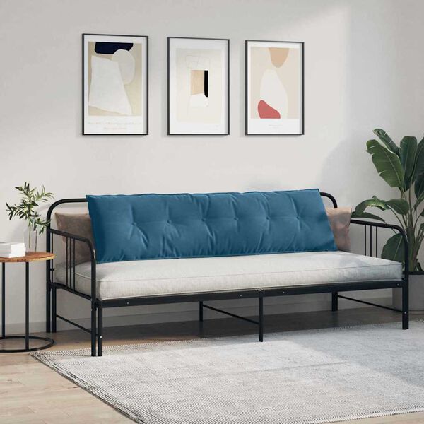 vidaXL Atpakaļ spilvens Zila 180 x 50 cm Korduroja audums