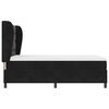 vidaXL Kastītes atsperu gulta ar matraci Melna 200 x 140 cm Poliesters