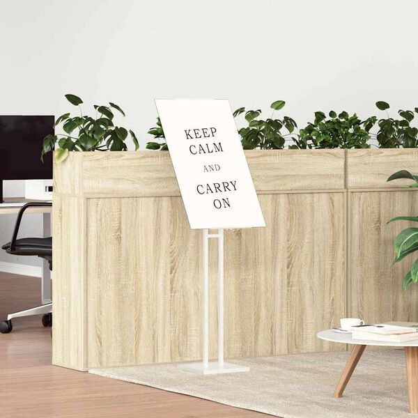 vidaXL Izstāžu stendi Balts 26,5 x 26,5 x 150 cm Tērauds