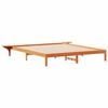 vidaXL Gultas rāmja komplekts ar sānu galdiem Vaks brūns 200 x 210 cm