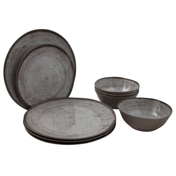 Bo-Camp 12-daļīgs trauku komplekts Halo, melamīns, bē&scaron;s