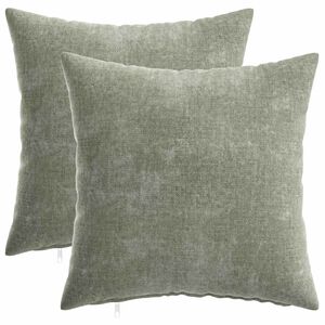 vidaXL Spilvenu pārvalks 2 gab. HEERLEN Zaļa 35 x 35 cm &Scaron;enila audums