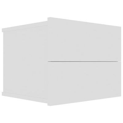 vidaXL naktsskapīši, 2 gab., balti, 40x30x30 cm, skaidu plāksne