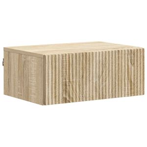 vidaXL Sienā stiprināms nakts skapis Sonomas ozols 49 x 34,5 x 20 cm