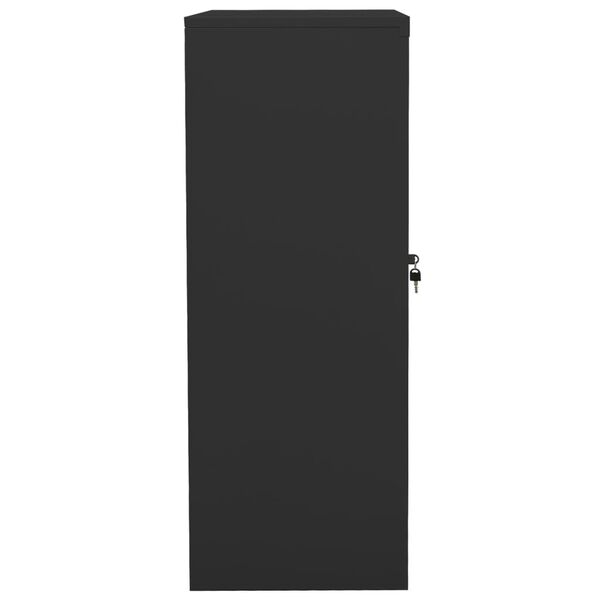 vidaXL biroja skapis, 90x40x105 cm, antracītpelēks, tērauds